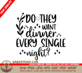 Funny Dinner SVG Design SVG