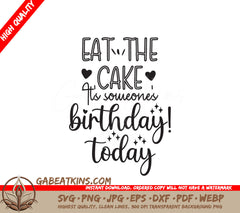Birthday Cake SVG Design SVG