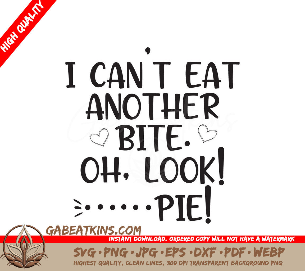 Funny Pie Eater SVG Design SVG