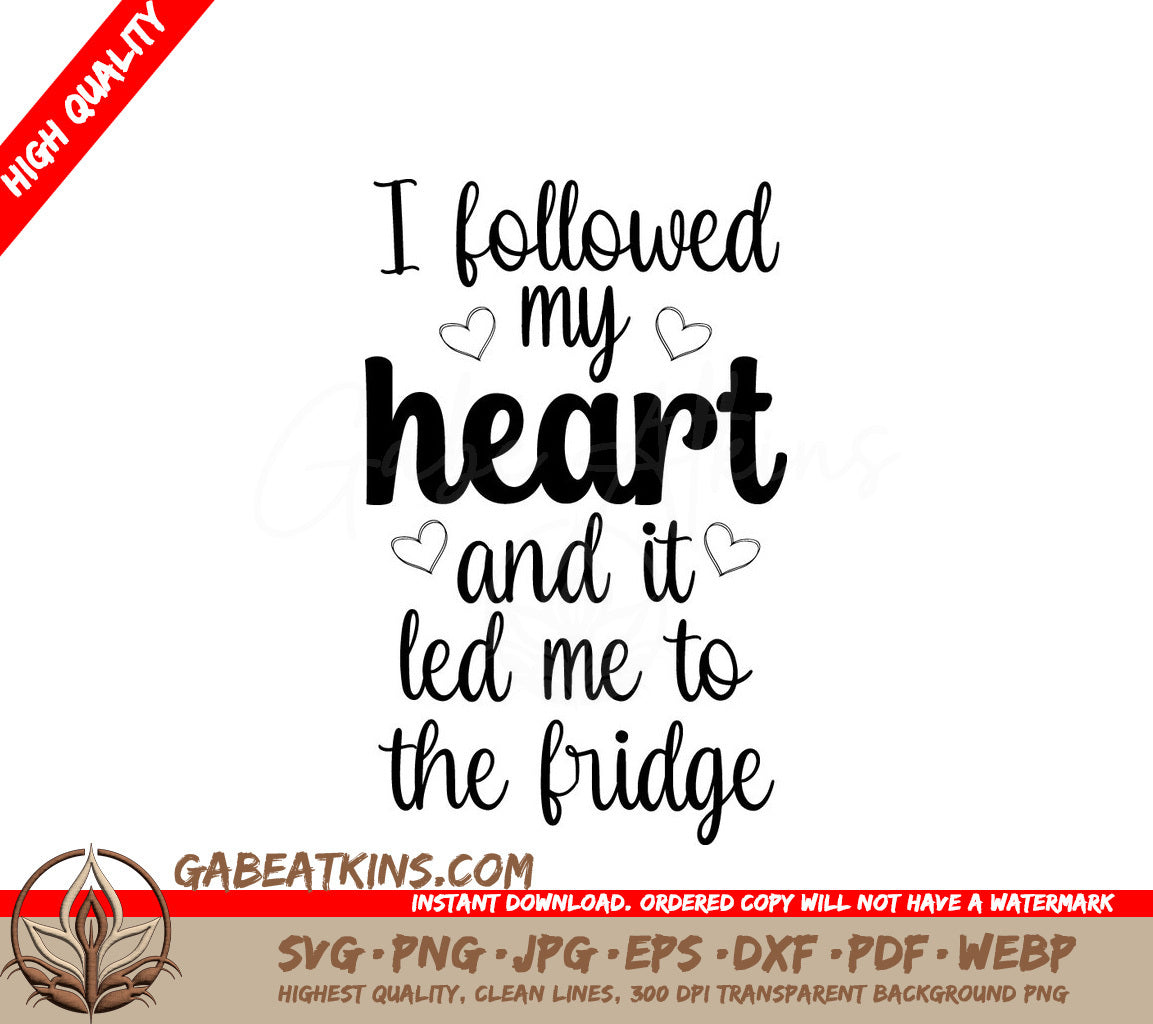 Fridge Heart SVG Design SVG