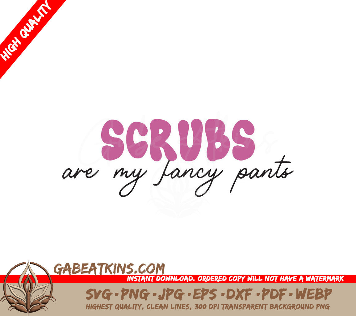 Funny Nurse Scrubs SVG Design SVG