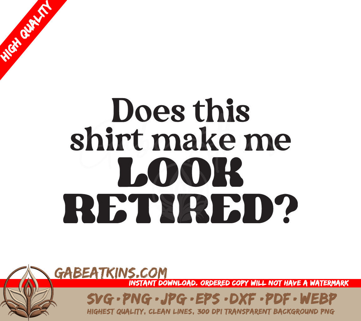 Retired Shirt SVG Design SVG