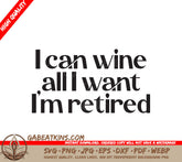 Retired Wine SVG SVG