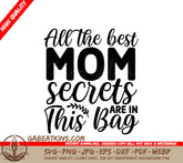 Mom Secrets Wine Bag SVG SVG