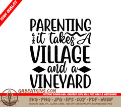 Parenting Village & Vineyard SVG SVG