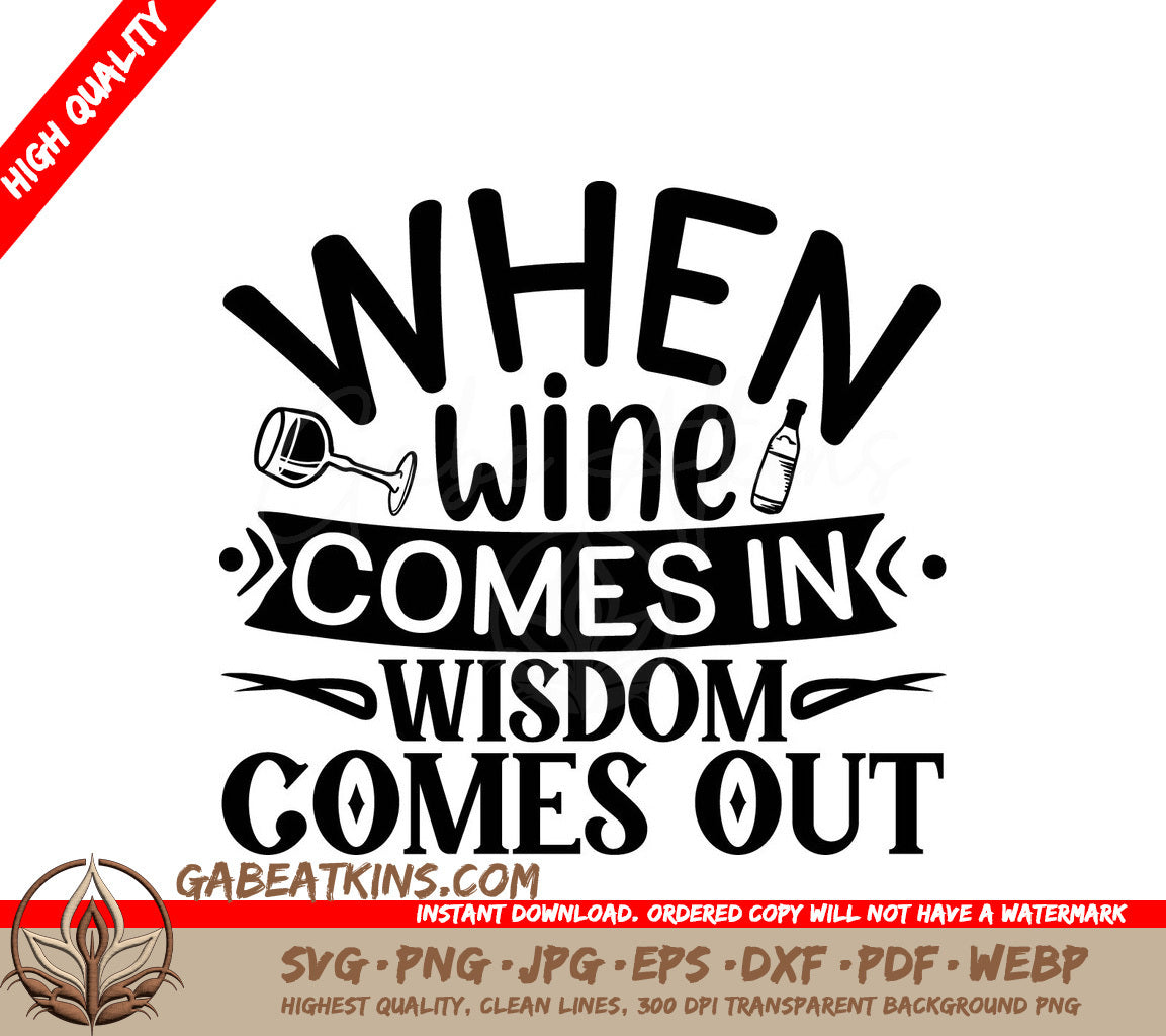 Wine Wisdom SVG Design SVG