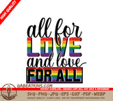 All For Love SVG Pride SVG