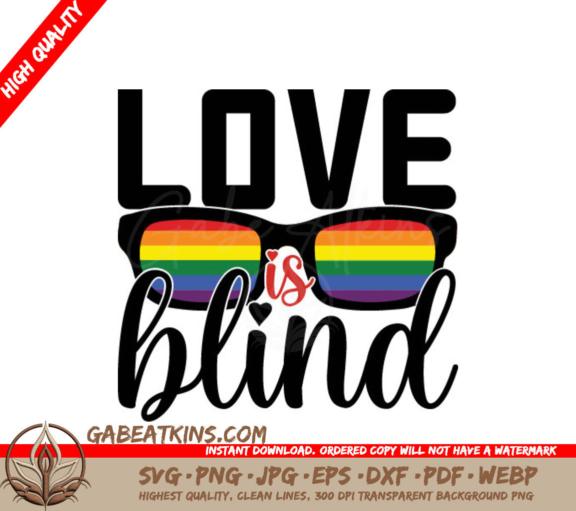 Rainbow Love Is Blind SVG SVG