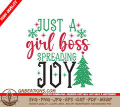 Girl Boss Christmas SVG Joy SVG