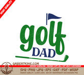 Green Golf Dad SVG Keychain SVG