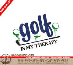 Golf Therapy SVG Keychain SVG