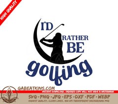 Golfing SVG Keychain Design SVG