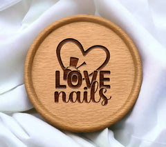 Love Nails Pink Heart SVG SVG