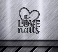 Love Nails Pink Heart SVG SVG