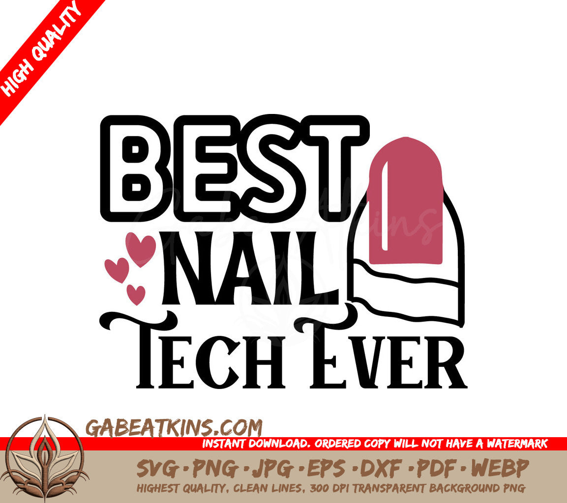 Best Nail Tech Ever SVG SVG
