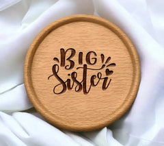 Big Sister SVG Black Gold Sign SVG