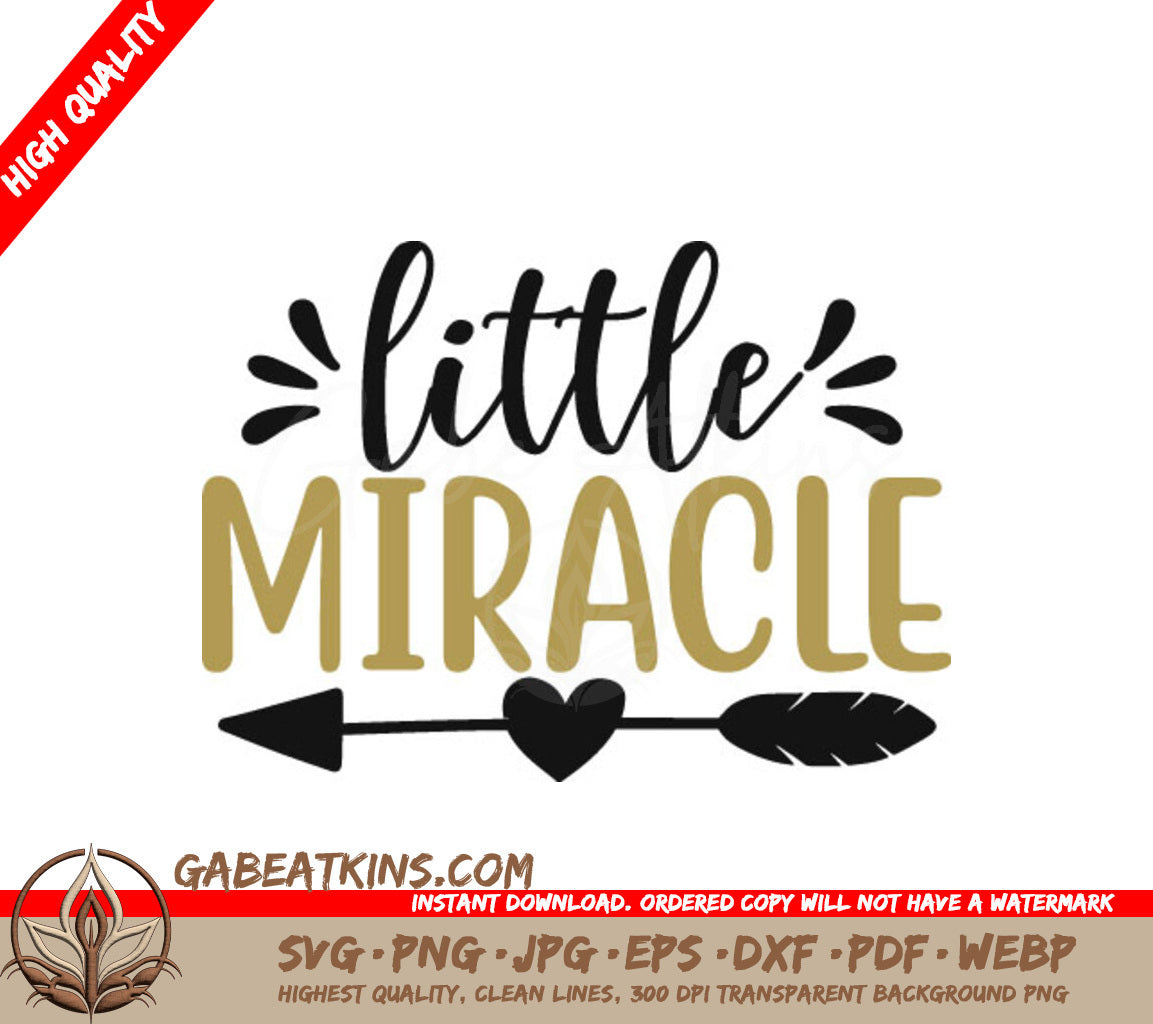 Little Miracle Arrow Heart SVG SVG