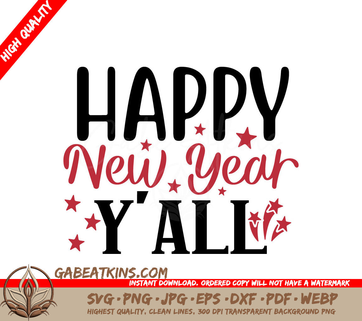 Happy New Year Yall SVG SVG