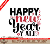 Happy New Year Yall SVG Design SVG