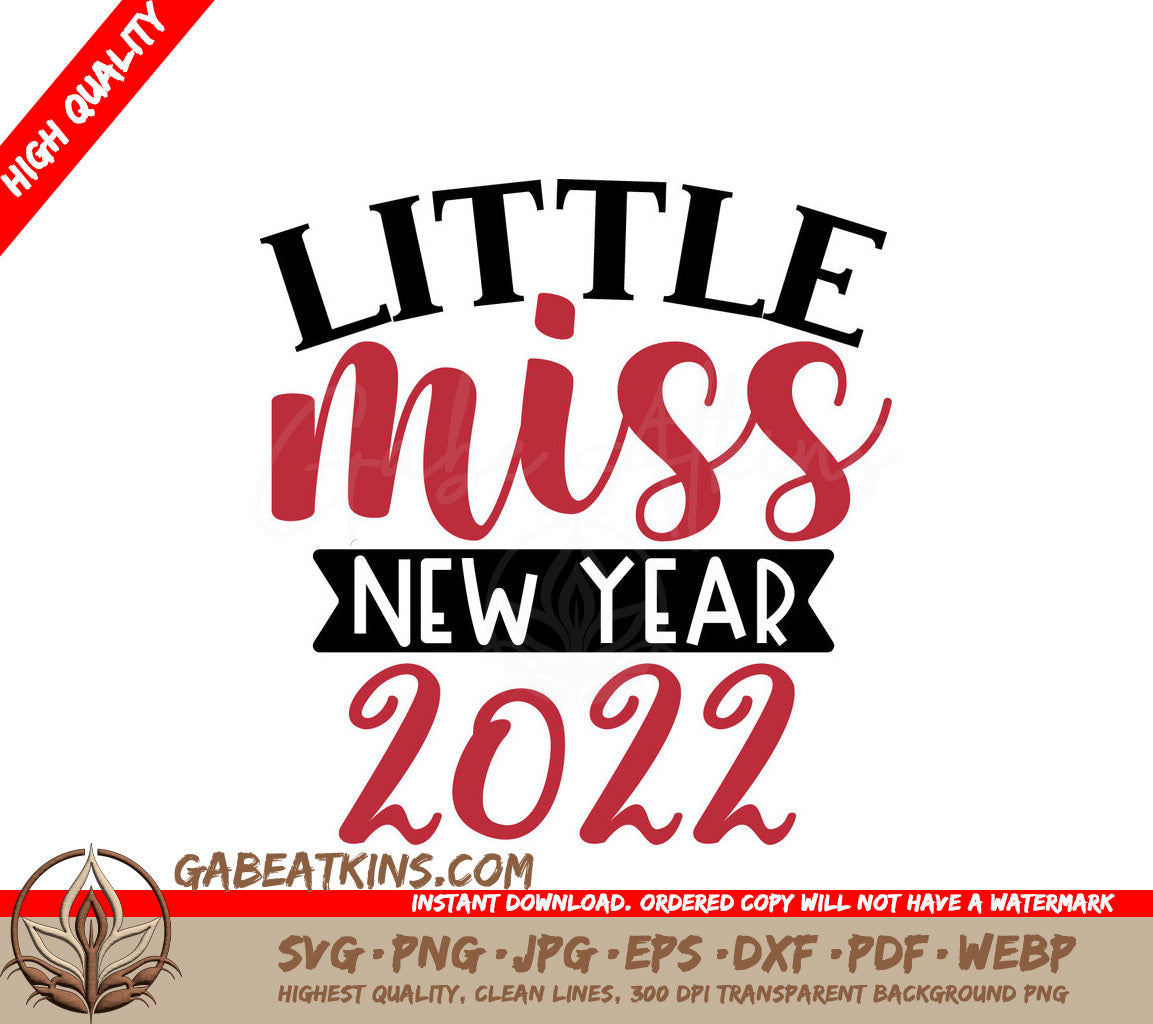 Little Miss New Year 2022 SVG SVG