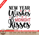 New Year Wishes SVG Design SVG