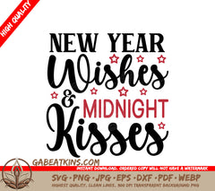 New Year Wishes SVG Design SVG