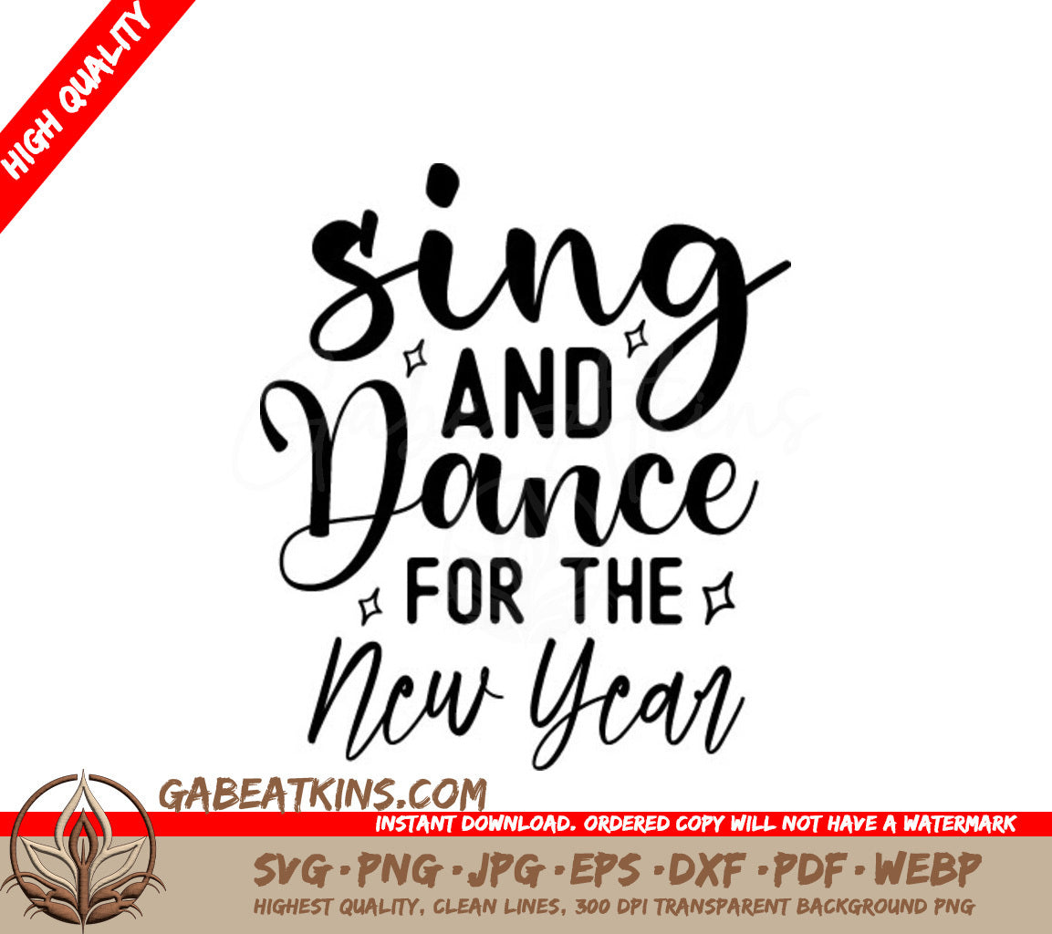 New Year Sing & Dance SVG SVG