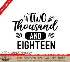 2018 New Year SVG Design SVG