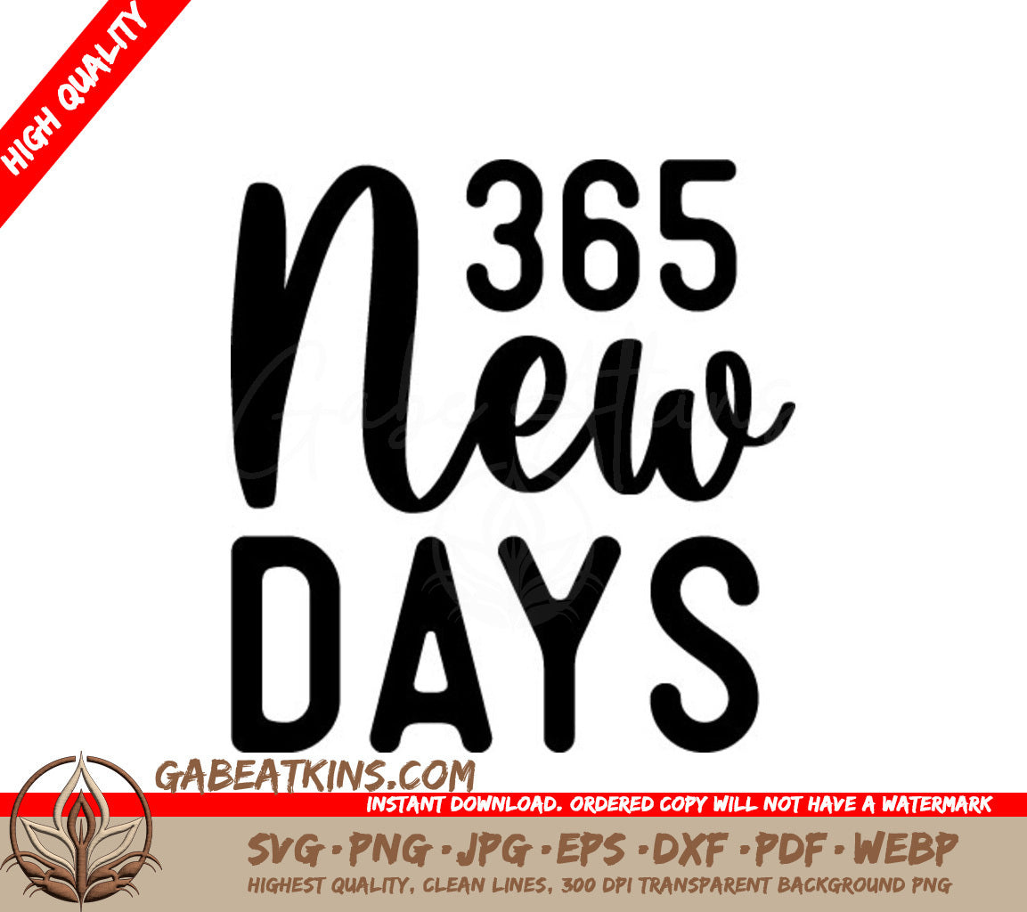 New Year Daily Words SVG SVG