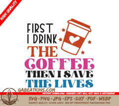 Nurse Coffee SVG Design SVG