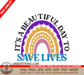 Rainbow Save Lives SVG SVG