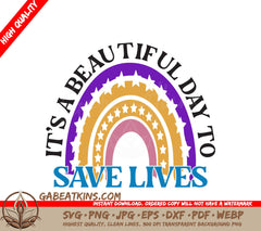 Rainbow Save Lives SVG SVG