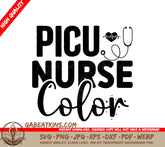 PICU Nurse Color SVG Design SVG