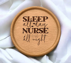 Sleep All Day Nurse SVG SVG
