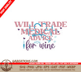 Nurse Wine SVG Design SVG