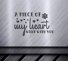 Pet Memorial Heart & Paw Prints SVG SVG