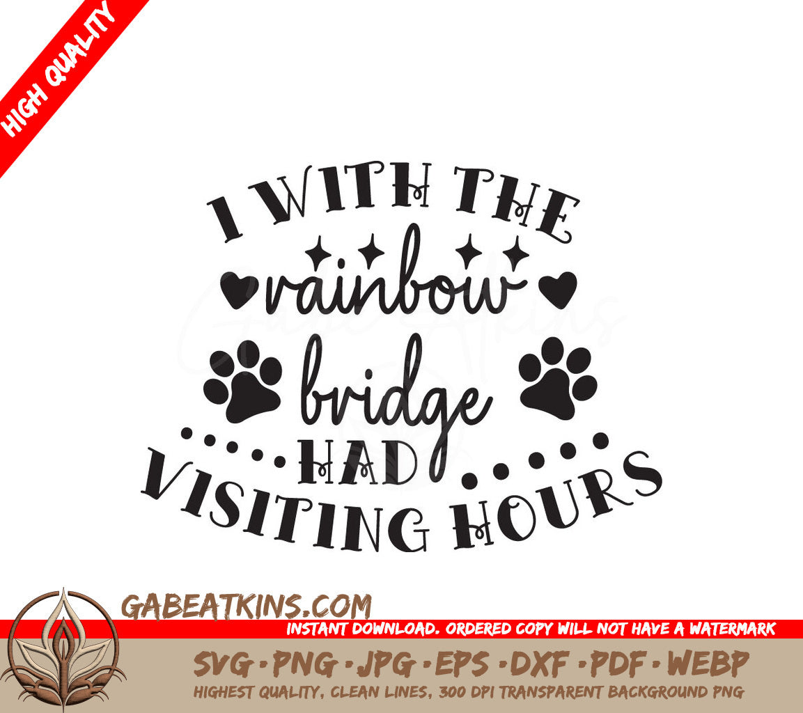 Rainbow Bridge Pet Memorial SVG SVG