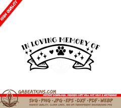 Pet Memorial Paw Print SVG SVG