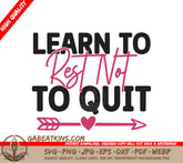 Learn To Rest SVG Design SVG