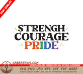 Rainbow Pride Strength Courage SVG SVG