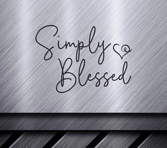 Cursive Simply Blessed SVG SVG