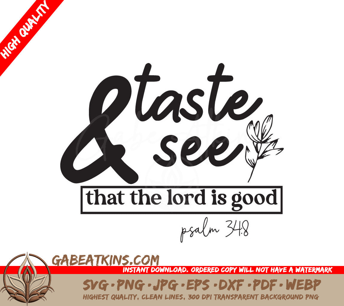 Taste & See The Lord Is Good SVG SVG