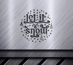 Let It Snow Round Ornament SVG SVG