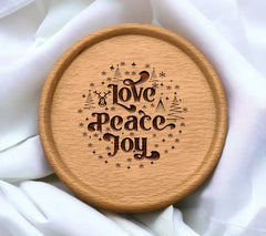Love Peace Joy Christmas Ornament SVG SVG