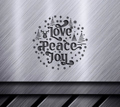 Love Peace Joy Christmas Ornament SVG SVG