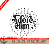 Christmas Ornament Adore Him SVG SVG