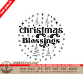 Christmas Blessings SVG Ornament SVG