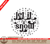 Let It Snow Round Ornament SVG SVG