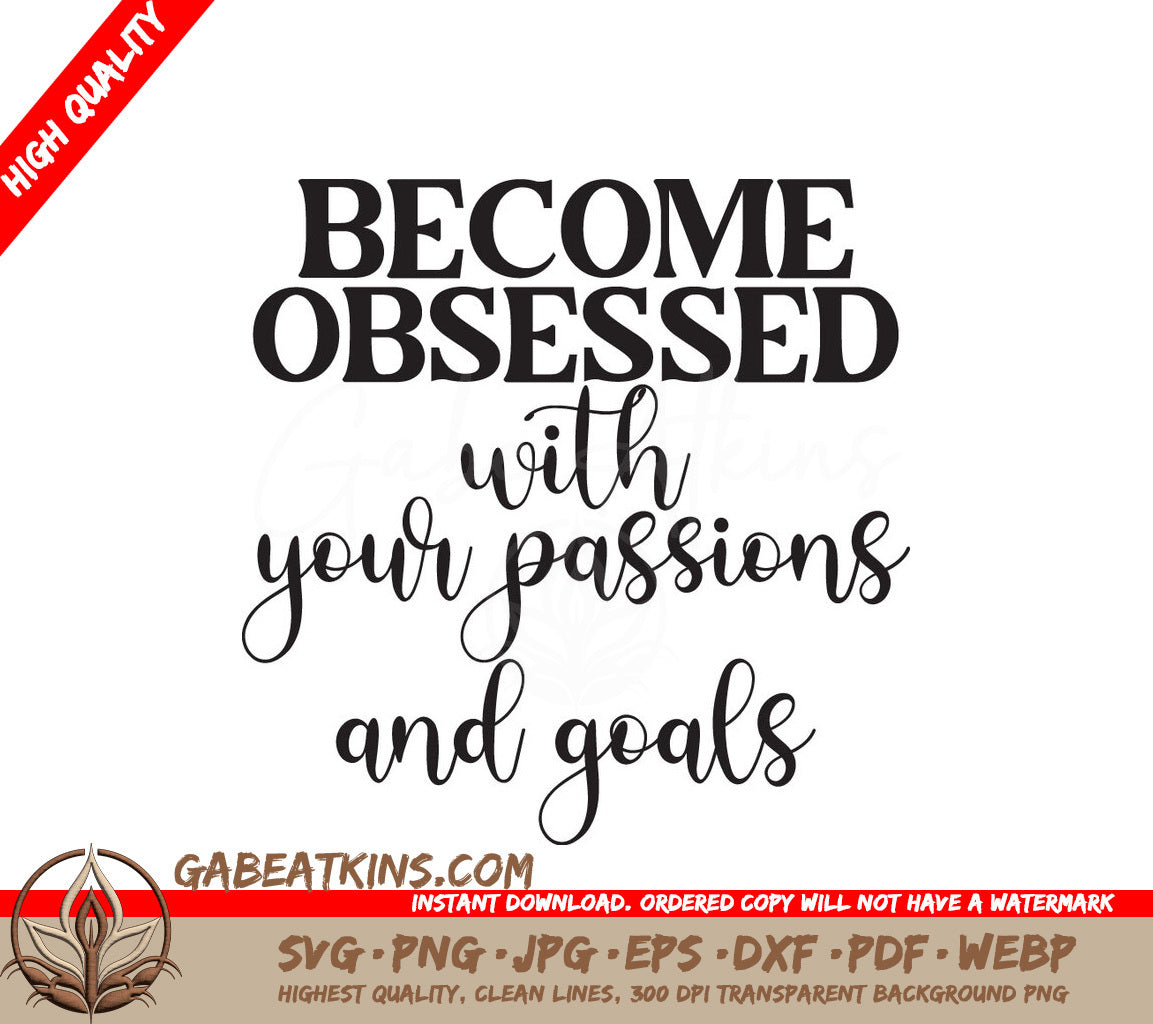 Passion & Goal SVG Poster SVG