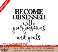 Passion & Goal SVG Poster SVG